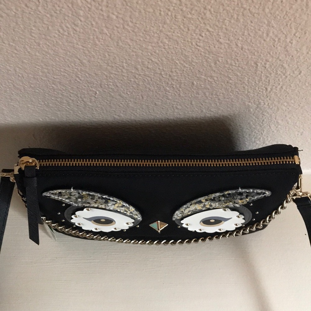 KATE SPADE owl madelyne black mini crossbody bag - Picture 4 of 6